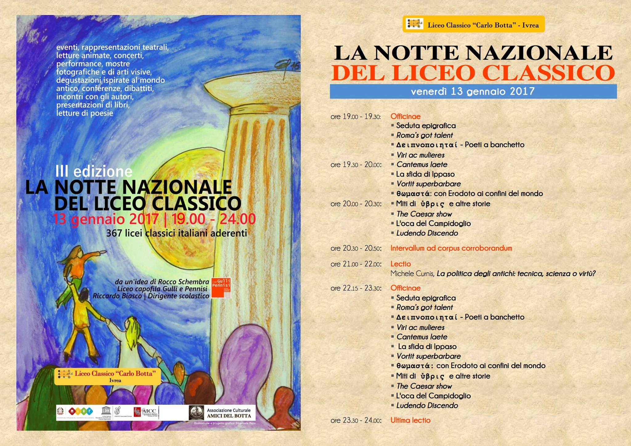 LA NOTTE NAZIONALE DEL LICEO CLASSICO - LICEO BOTTA IVREA - Anfiteatro ...